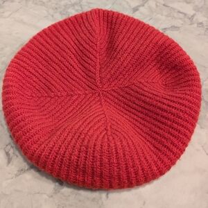 Ralph Lauren Vibrant Red Knit Beret Style Hat